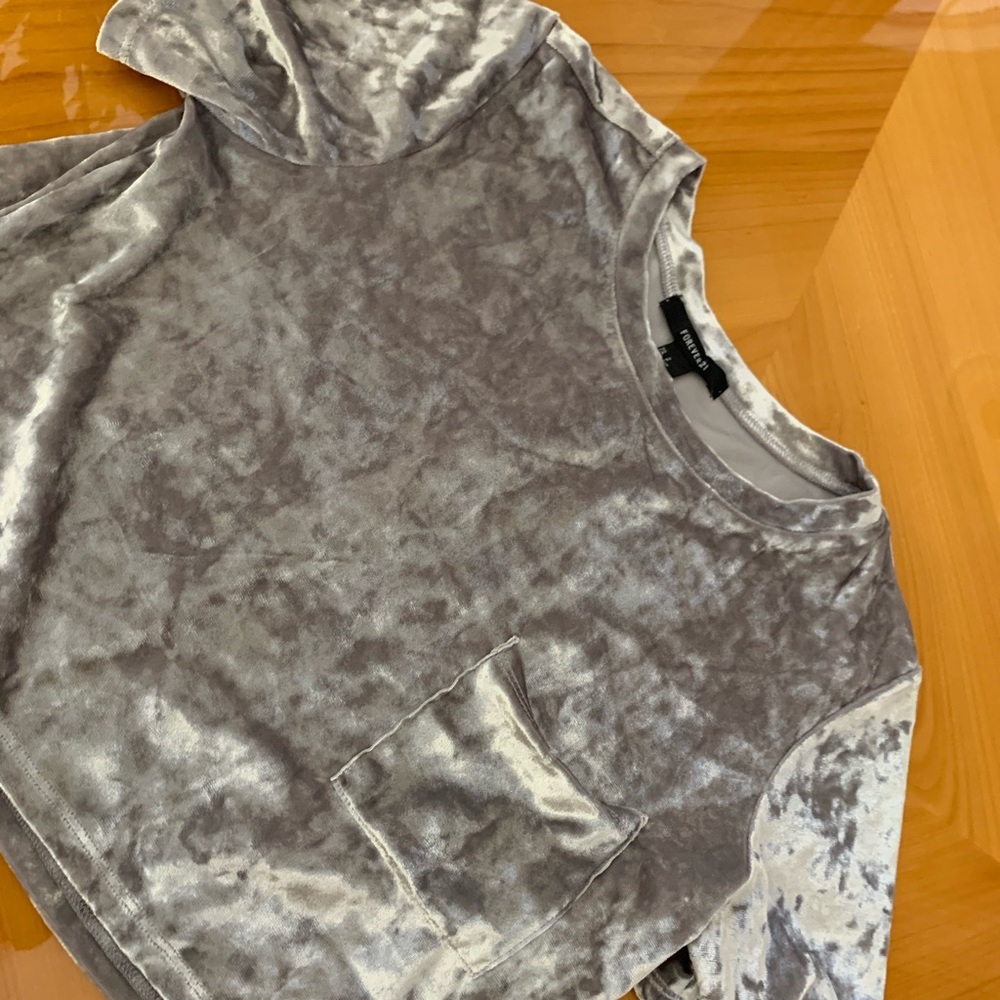 Forever 21 silver crop top